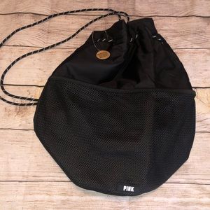 Pink - black polyester backpack Nwt.